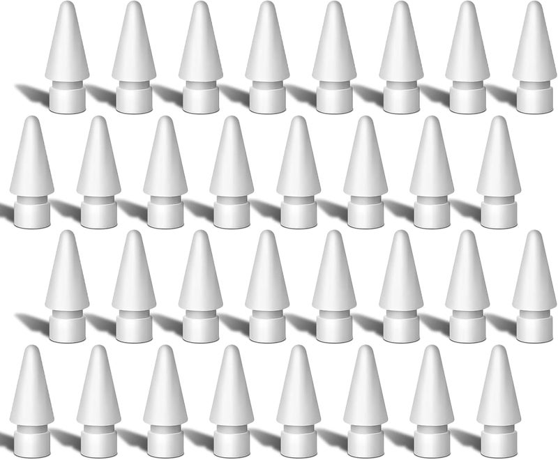 Walant Replacement Tips for Apple Pencil 1st/2nd Gen & Pro/USB-C | Original Feeling & High Sensitivity | Durable Nibs for Writing/Drawing | Compatible with Paper-Like Screen Protector (32 Pack White) - Image 1